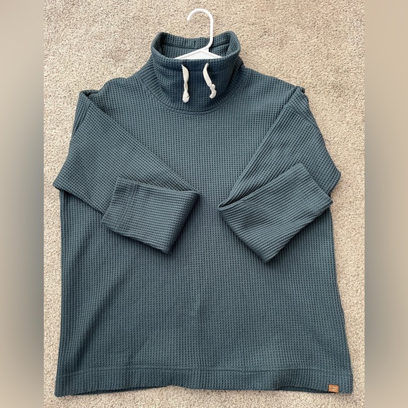 L.L. Bean Waffle Knit Cowl Neck - Picture 9 of 10